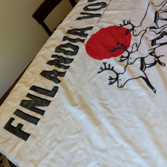 Finlandia Vodka Beach towel vintage 1999 Reindeer red sun plush towel - Picture 13 of 17